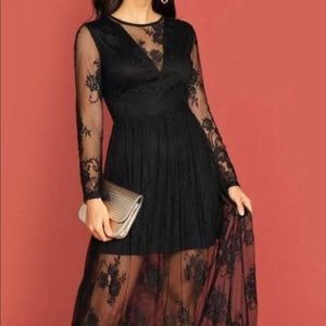 Shein, Black Dress, Medium